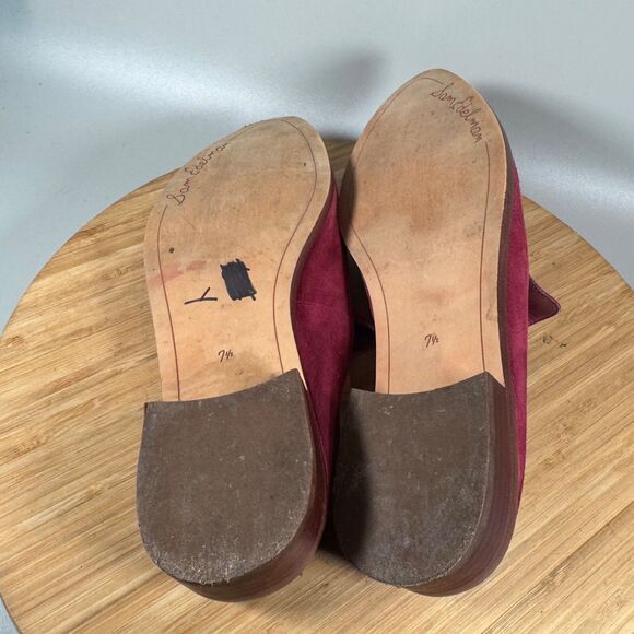 Sam Edelman‎ Lewellyn Red Suede Mule Women's Shoes Size 7.5 - Picture 5 of 6